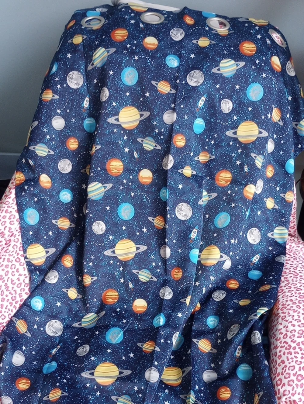 Your Zone 'Planet Power' Multi-Color Curtain Panel